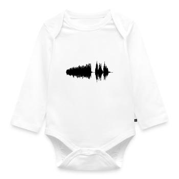 Waveform - Organic Longsleeve Baby Bodysuit - white - Front