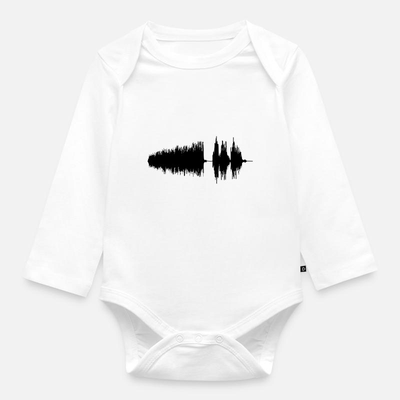 Waveform - Organic Longsleeve Baby Bodysuit - white