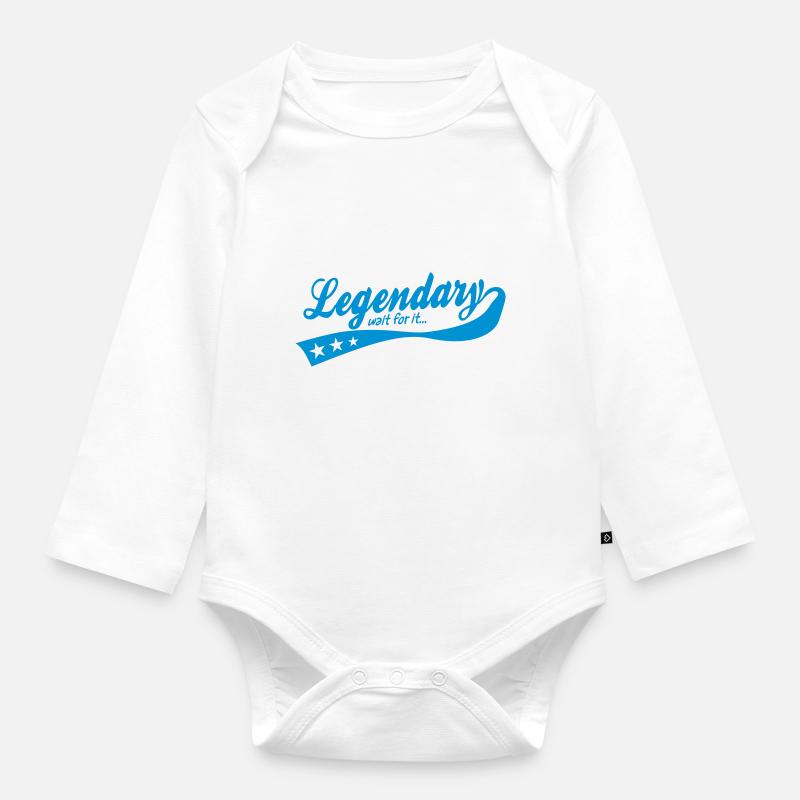 legendary ... wait for it ... retro - Baby Bio-Langarm-Body - Weiß