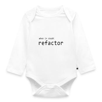 Software Entwickler - Refactor - Baby Bio-Langarm-Body - Weiß - Vorne