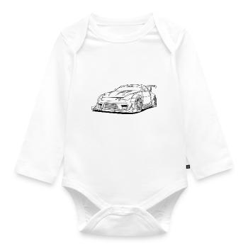 JDM - Organic Longsleeve Baby Bodysuit - white - Front