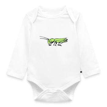 Grasshopper - Organic Longsleeve Baby Bodysuit - white - Front