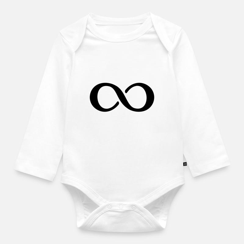Symbol Unendlichkeit - Baby Bio-Langarm-Body - Weiß