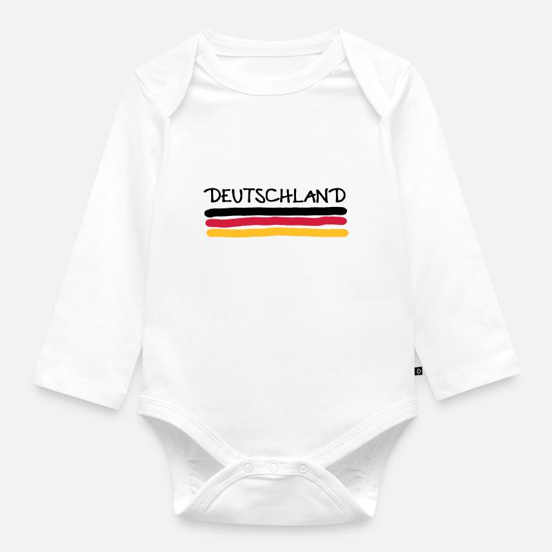Germany - Organic Longsleeve Baby Bodysuit - white