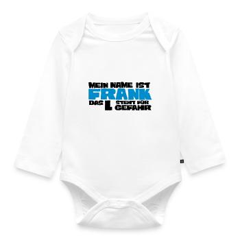 frank - Baby Bio-Langarm-Body - Weiß - Vorne