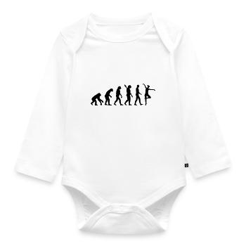 Ballett Ballerina - Baby Bio-Langarm-Body - Weiß - Vorne
