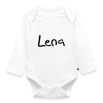 lena - Organic Longsleeve Baby Bodysuit - white - Front