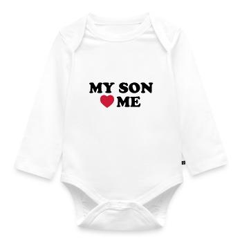my son loves me - Baby Bio-Langarm-Body - Weiß - Vorne