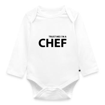 chef - Baby Bio-Langarm-Body - Weiß - Vorne