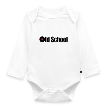 vinyl - Organic Longsleeve Baby Bodysuit - white - Front