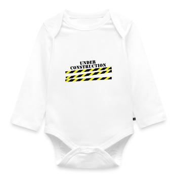 under_construction__f2 - Baby Bio-Langarm-Body - Weiß - Vorne