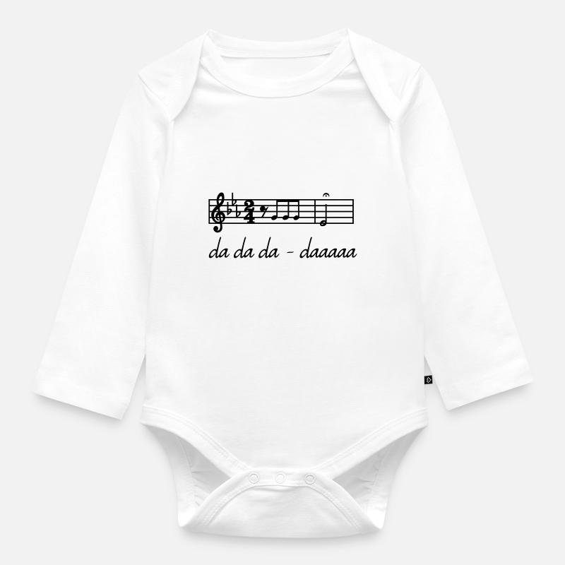 Beethoven - Baby Bio-Langarm-Body - Weiß