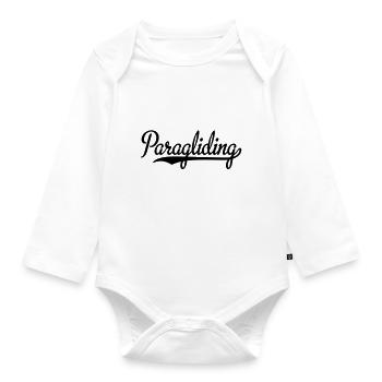 Paragliding - Baby Bio-Langarm-Body - Weiß - Vorne