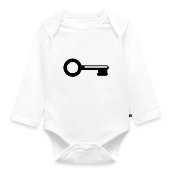 key_f1 - Organic Longsleeve Baby Bodysuit - white - Front