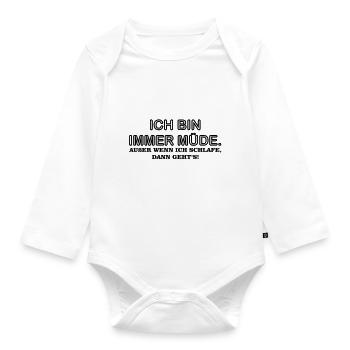 Always Warm beds - Organic Longsleeve Baby Bodysuit - white - Front
