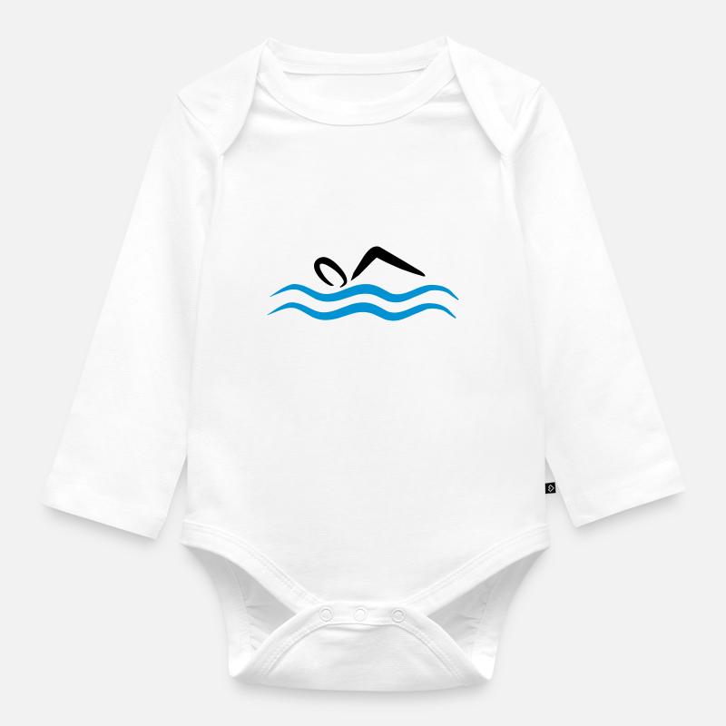 float - Organic Longsleeve Baby Bodysuit - white