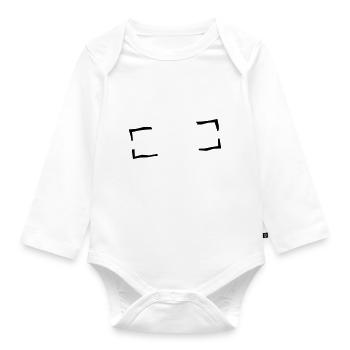 Frame - Organic Longsleeve Baby Bodysuit - white - Front