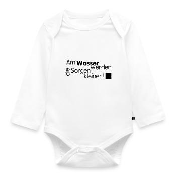 wasser - Baby Bio-Langarm-Body - Weiß - Vorne