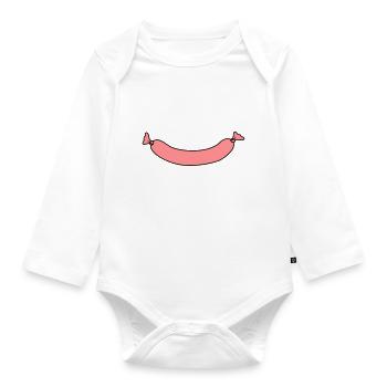 Sausage - Organic Longsleeve Baby Bodysuit - white - Front