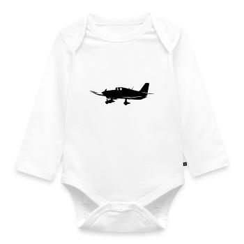 Robin - Baby Bio-Langarm-Body - Weiß - Vorne