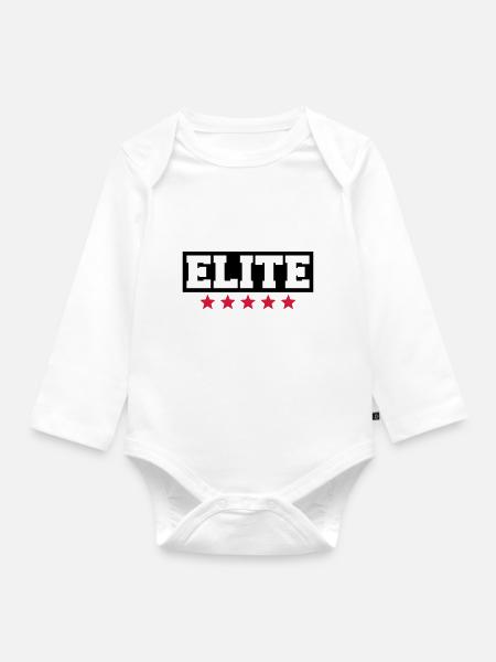 Elite - Baby Bio-Langarm-Body - Weiß
