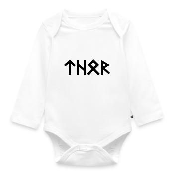 Thor Runen - Baby Bio-Langarm-Body - Weiß - Vorne
