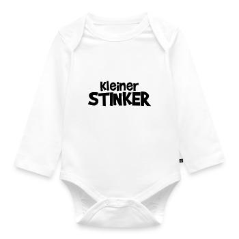 kleiner Stinker - Baby Bio-Langarm-Body - Weiß - Vorne