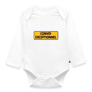 Convoi Exeptionnel - Body Bébé bio manches longues - blanc - Devant