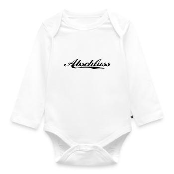 abschluss - Baby Bio-Langarm-Body - Weiß - Vorne