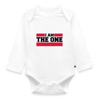 i_am_the_one - Organic Longsleeve Baby Bodysuit - white - Front