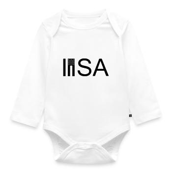 USA - Organic Longsleeve Baby Bodysuit - white - Front