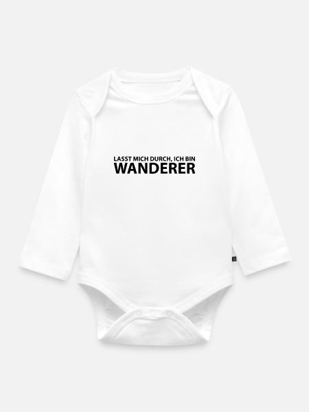 wanderer - Baby Bio-Langarm-Body - Weiß