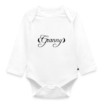 Granny Grandma - Baby Bio-Langarm-Body - Weiß - Vorne