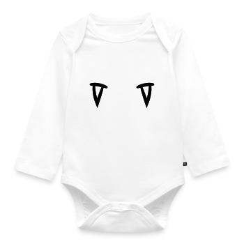 cool 2 vampir zaehne scharf gefaehrlich verkleidun - Baby Bio-Langarm-Body - Weiß - Vorne
