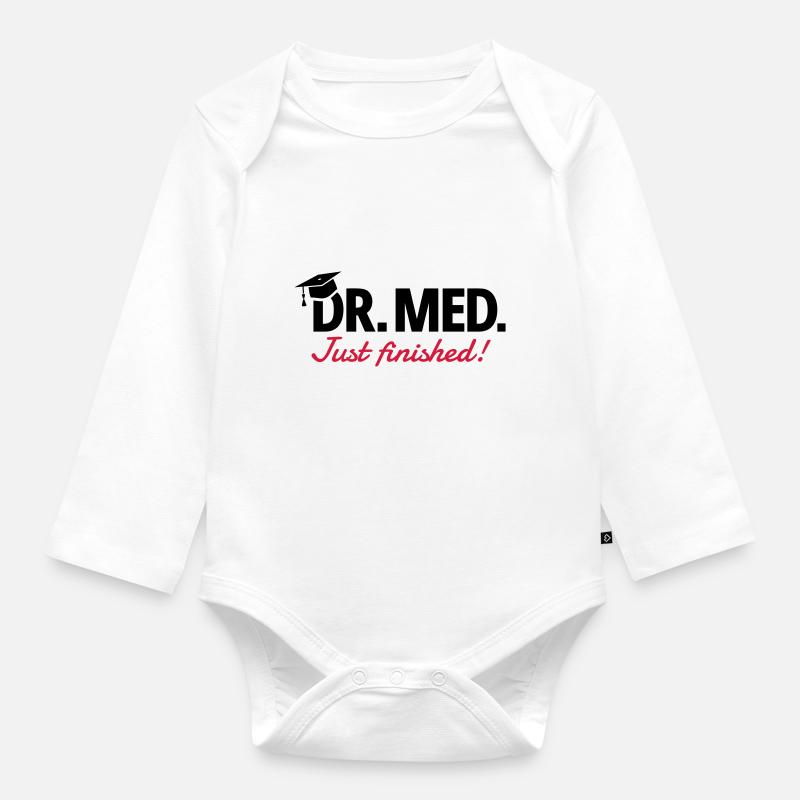 Médecin - Body Bébé bio manches longues - blanc