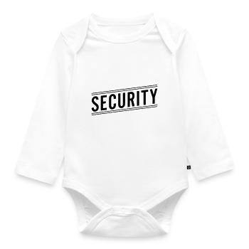 Security - Organic Longsleeve Baby Bodysuit - white - Front