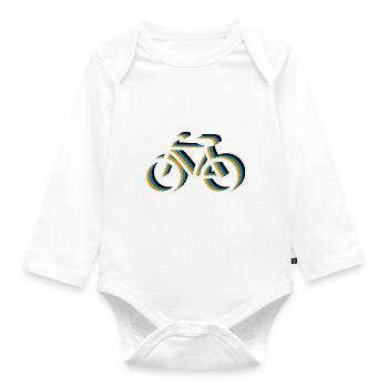 Bicycle Fahrrad - Baby Bio-Langarm-Body - Weiß - Vorne