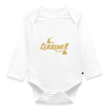Slackline - Organic Longsleeve Baby Bodysuit - white - Front