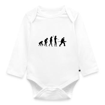 feuerwehr_evolution_01 - Baby Bio-Langarm-Body - Weiß - Vorne