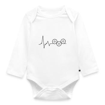 gear - Organic Longsleeve Baby Bodysuit - white - Front