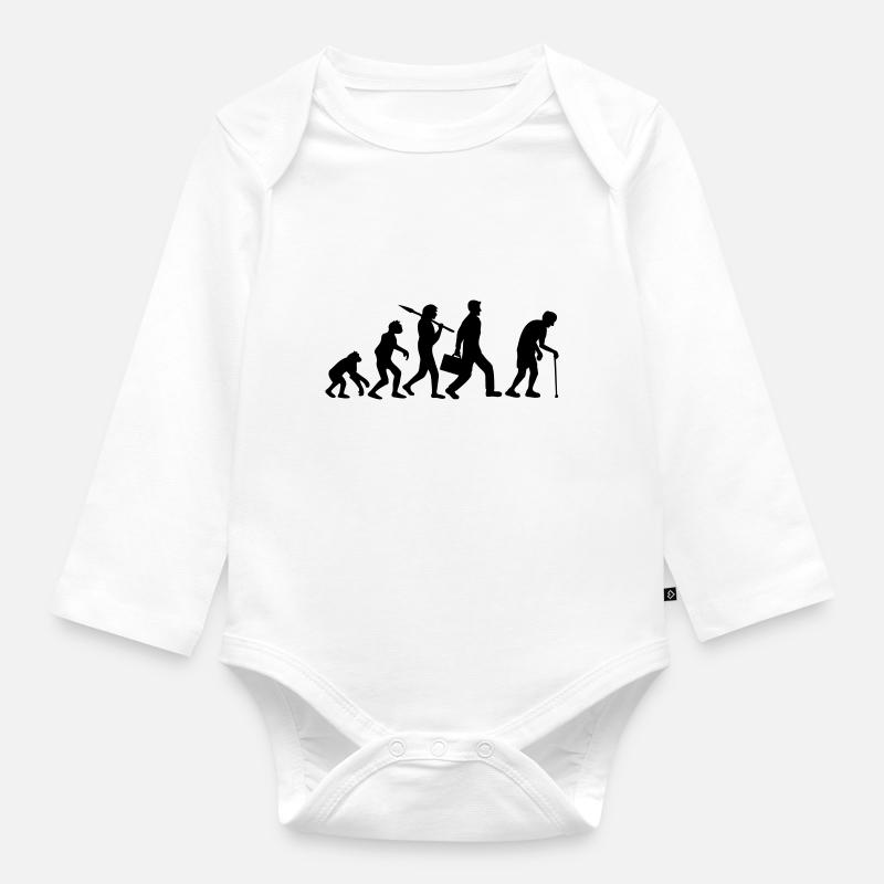 Evolution Opa Design - Baby Bio-Langarm-Body - Weiß
