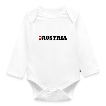 Austria / Austria - Organic Longsleeve Baby Bodysuit - white - Front
