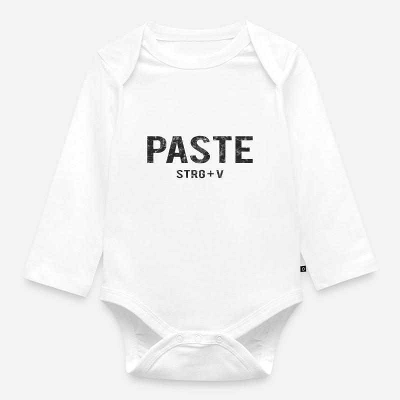 Paste STRG+V - Baby Bio-Langarm-Body - Weiß