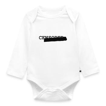 Censored - Organic Longsleeve Baby Bodysuit - white - Front