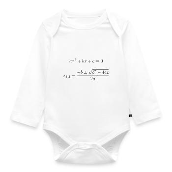 quadratic equation - Organic Longsleeve Baby Bodysuit - white - Front