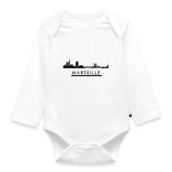 vile marseille - Organic Longsleeve Baby Bodysuit - white - Front