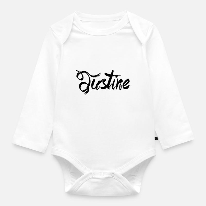Justine - Body Bébé bio manches longues - blanc