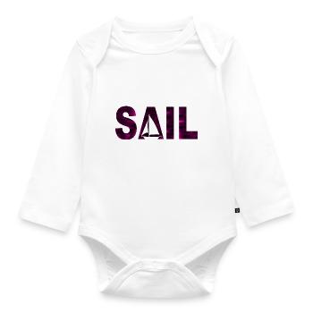 Segeln Segler Segelboot Skipper Geschenk - Baby Bio-Langarm-Body - Weiß - Vorne