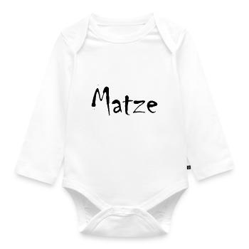 matze - Baby Bio-Langarm-Body - Weiß - Vorne
