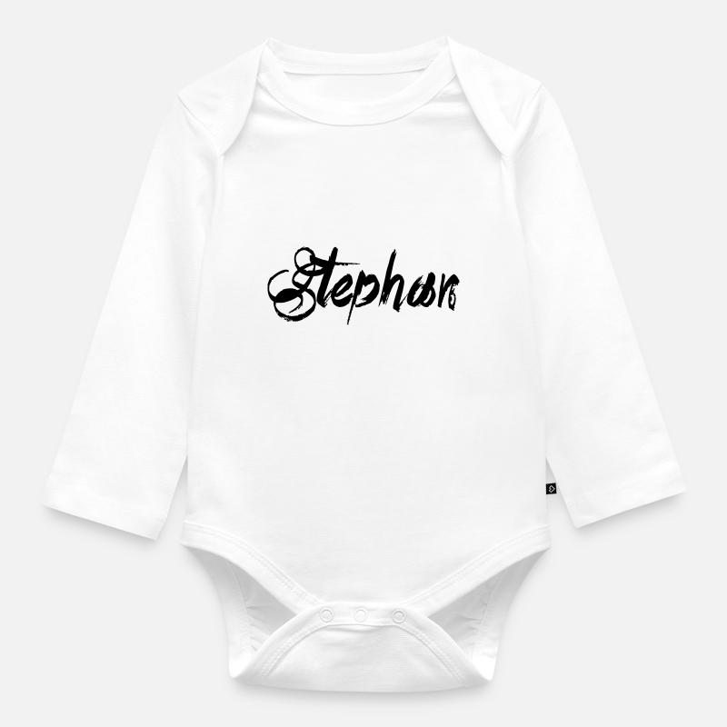 Stephan - Body Bébé bio manches longues - blanc